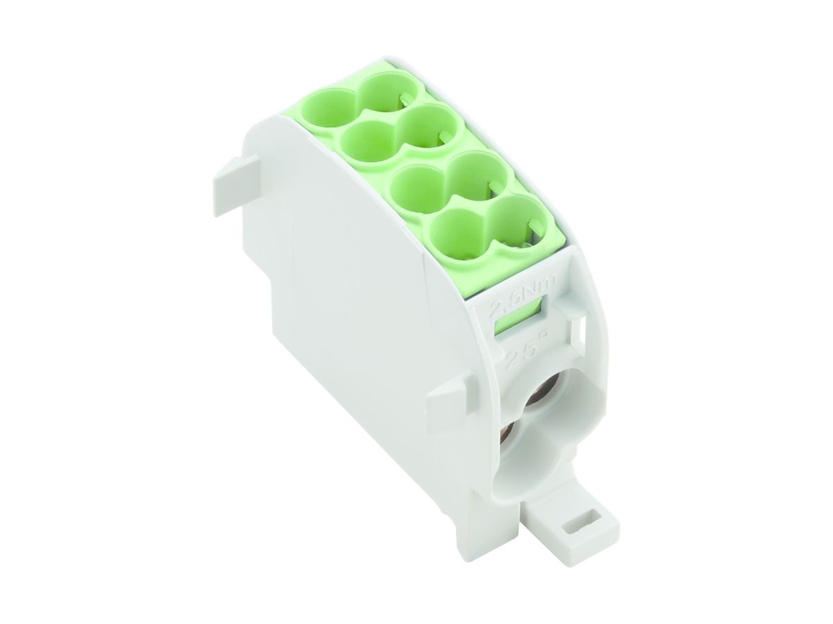Verteilerblock Weidmüller WPD 101 2×25/2×16 1L Schraubanschluss TS35 grün