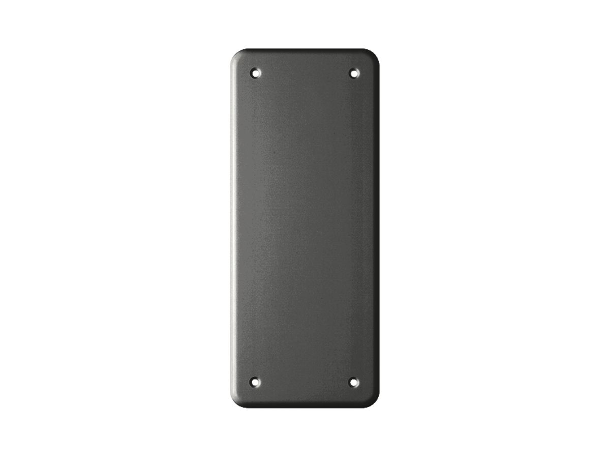 Abdeckplatte Feller, 3×1, ohne Bohrung, schwarz