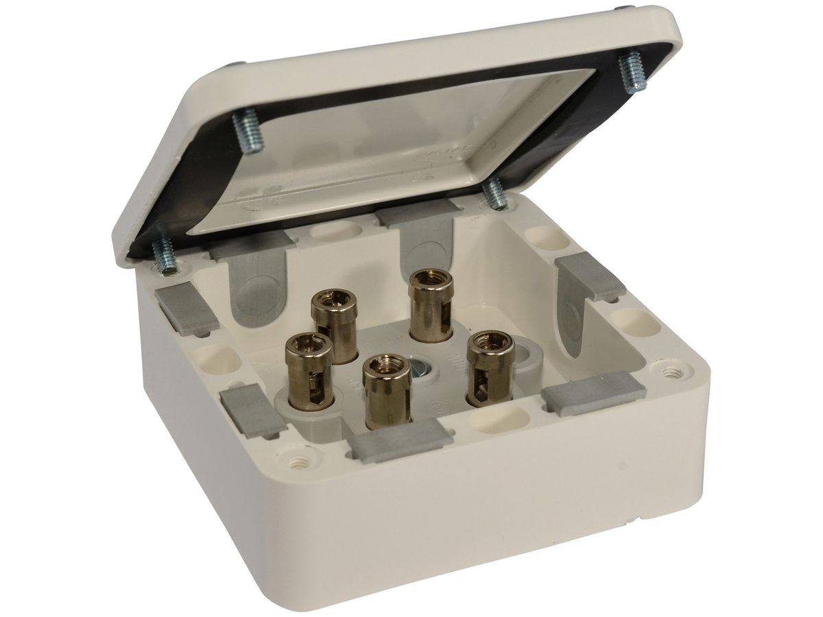 AP-Abzweigdose Fixer 5×2.5mm² 85×85×35 IP54 500V weiss