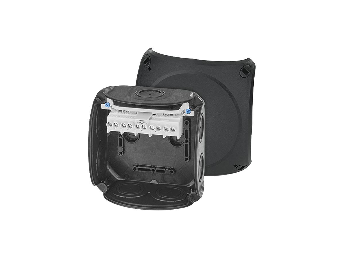 AP-Abzweigdose Gustav Hensel DK 0606 B 130×130×77mm Kunststoff IP66 schwarz