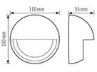 Abdeckkappe ESYLUX für MD-W200i Ø110×55mm schwarz