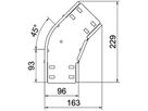 Bogen BET RB 45° 35×100mm Stahl feuerverzinkt