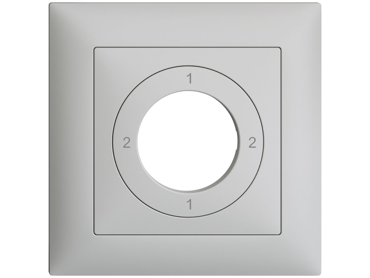 Frontset EDIZIOdue 2-1-2-1 hellgrau 88×88mm für Schlüsselschalter