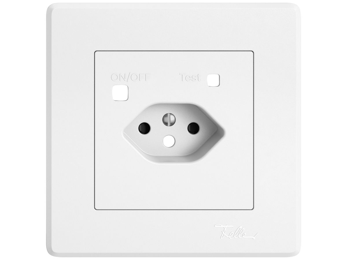 Abdeckset EDIZIO.liv für Fehlerstrom-Schutzsteckdose 96×96mm weiss