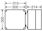 Apparategehäuse grau MI 9210 leer mit Deckel transparent, 300×300×214