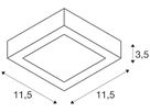 LED-Decken-/Wandleuchte SLV SENSER 12 SQUARE 8.2W 480lm 3000K 115×115×35mm weiss