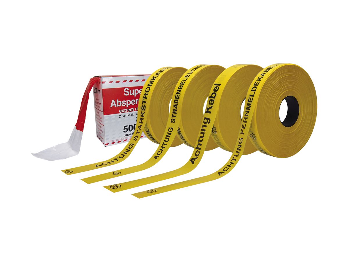 Absperrband Cp 500m rot/weiss