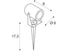 LED-Spiessleuchte SLV SPIKE, 6W, 3000K, 400lm, IP55, 40°, anthrazit