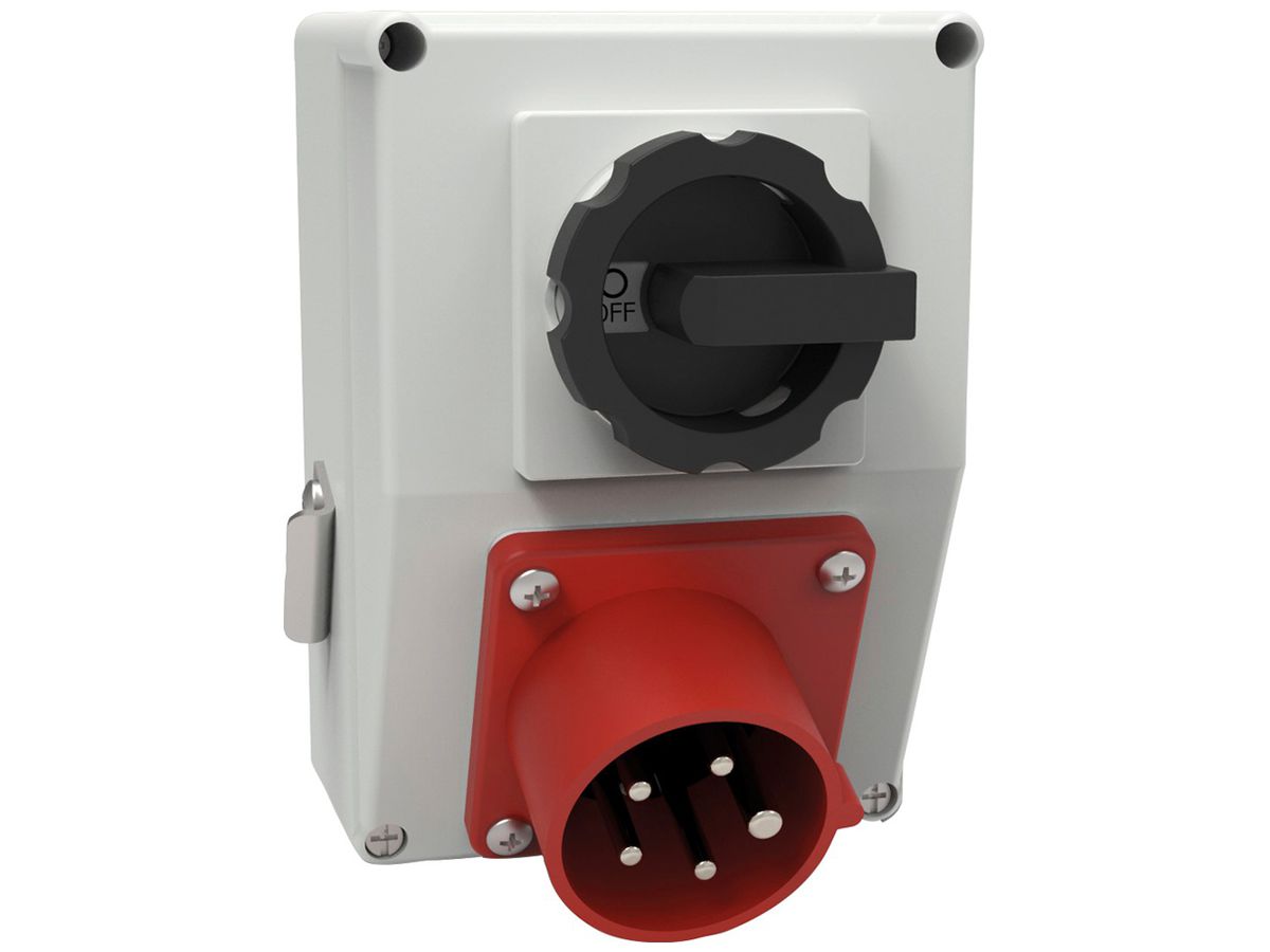 AP-Gerätestecker CEE Bals 5P 16A 400V 6h rt Phasenwender IP44 schraublos