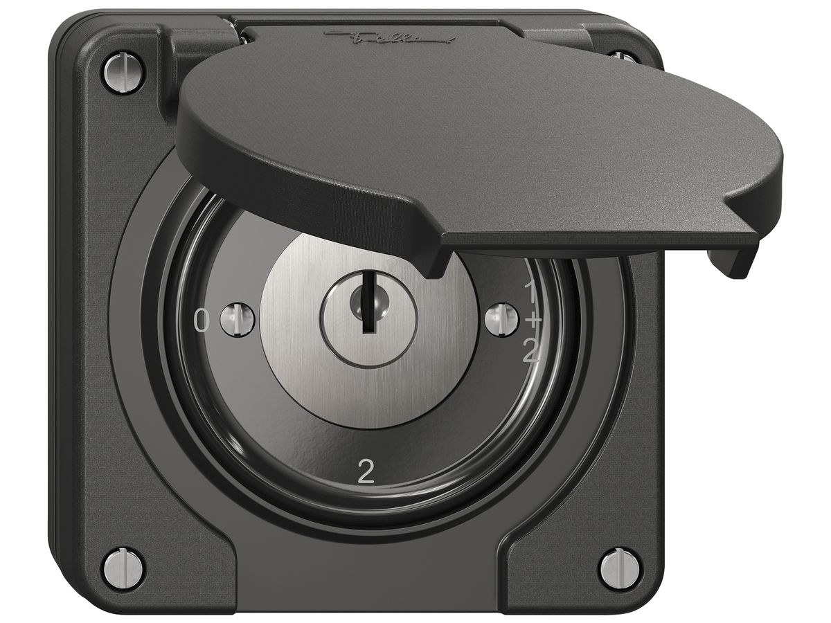UP-Schlüsselschalter NEVO SNAPFIX® Serienschalter 16A 400V 0-1-1+2-2 sz