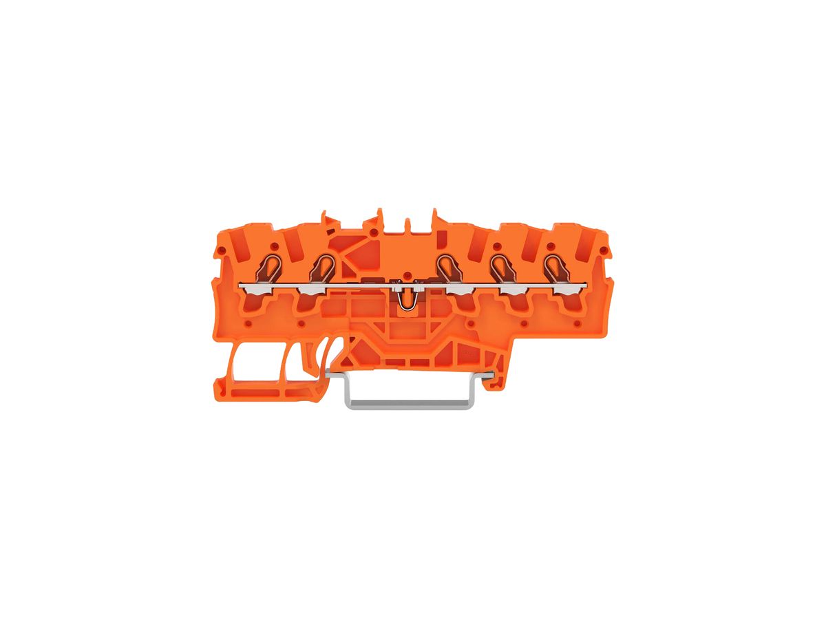 Durchgangs-Reihenklemme WAGO TOPJOB S 1.5mm² 18A 800V 1Etg×5P Ex orange