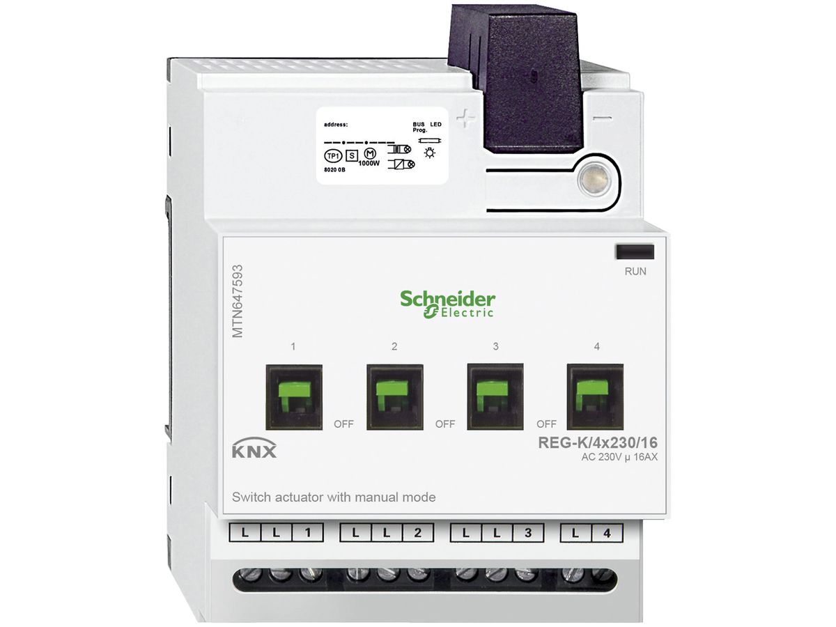 REG-Schaltaktor KNX Schneider Electric 4×230V MTN647593
