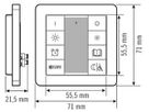 UP-Taster ESYLUX DALI, 8-fach, für Klassenzimmer-Lichtszenen