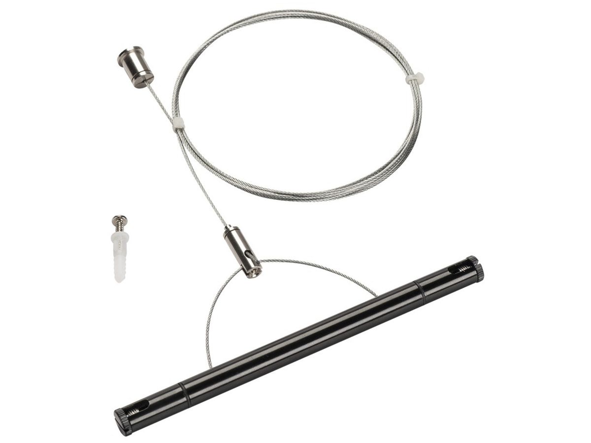 Drahtseilabhängung SLV für NV-Seilsystem TENSEO, 2000mm, schwarz