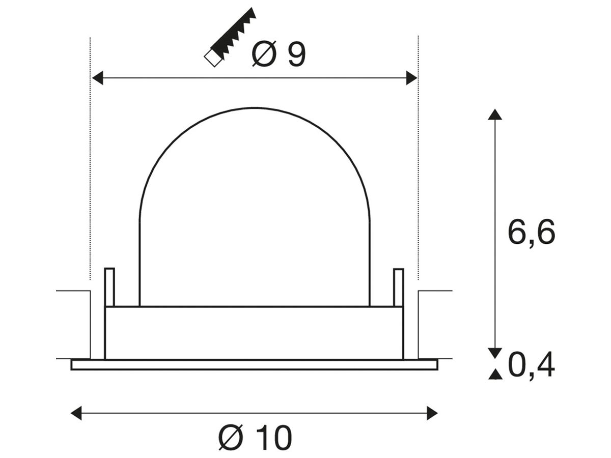 LED-Downlight SLV NUMINOS GIMBLE S 6.7W 1000lm 2700K MB DALI Ø100×70 weiss