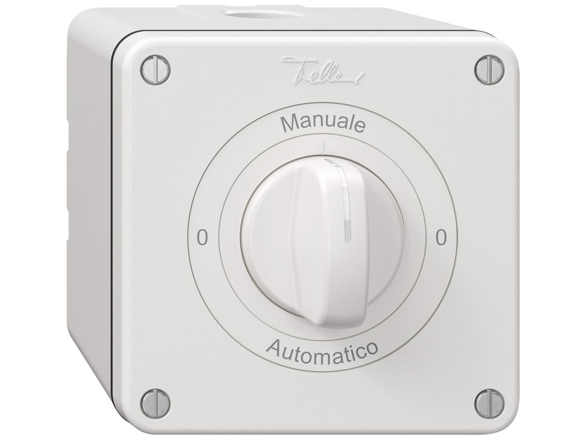 AP-Drehschalter NEVO SNAPFIX® Umschalter 16A 400V 0-Man-0-Auto ws