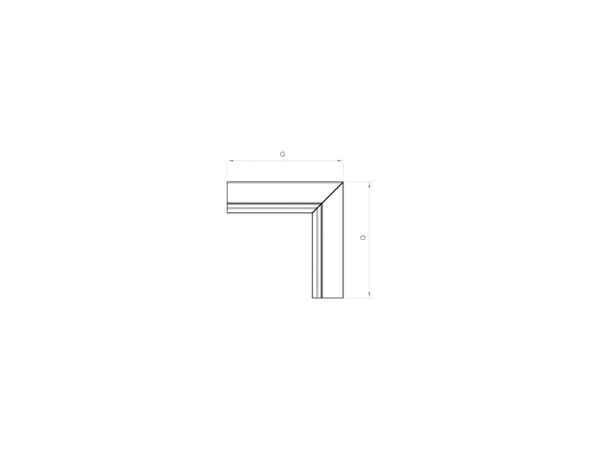 Inneneck Bettermann LKM 60×60mm reinweiss verzinkt/kunststoffbeschichtet