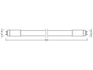 LED-Röhre LEDVANCE G13 7.5W 1100lm 4000K 590mm T8 mattiert