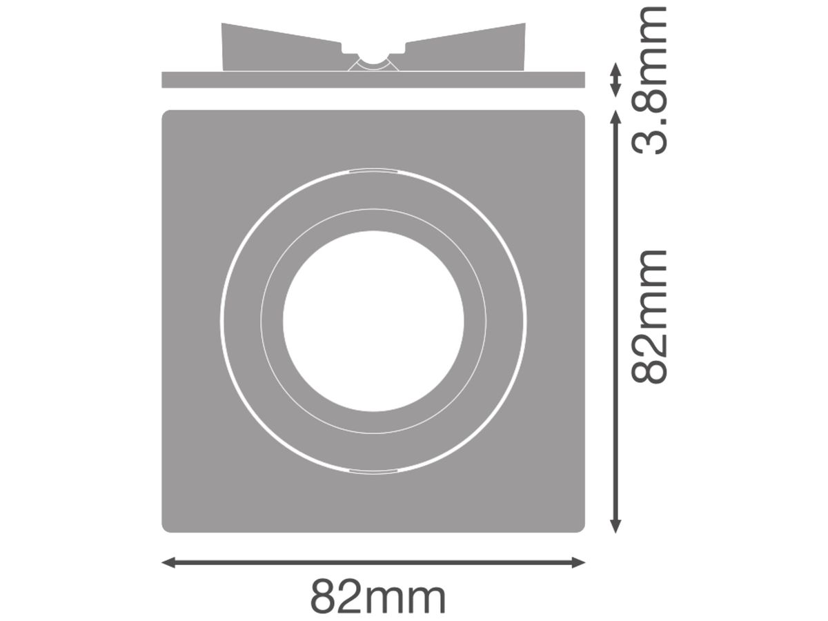 Zierring LEDVANCE SP CBO ADJ 82×82mm Aluminium Nickel
