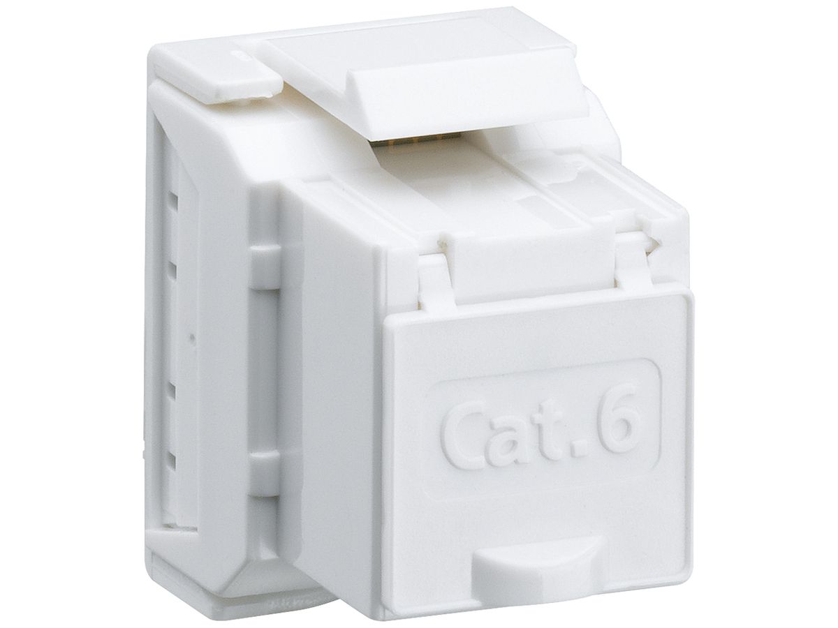 RJ45-Modul Hager HMS Kat.6, UTP, Keystone, weiss, 100 Stück