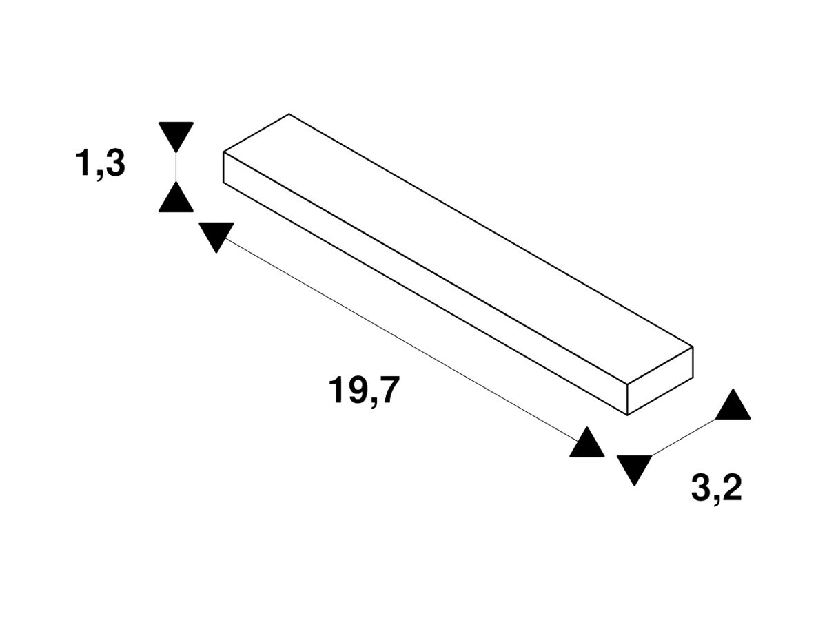 Stabilisator Längsverbinder SLV für 1-Phasen Stromschiene, Nickel matt