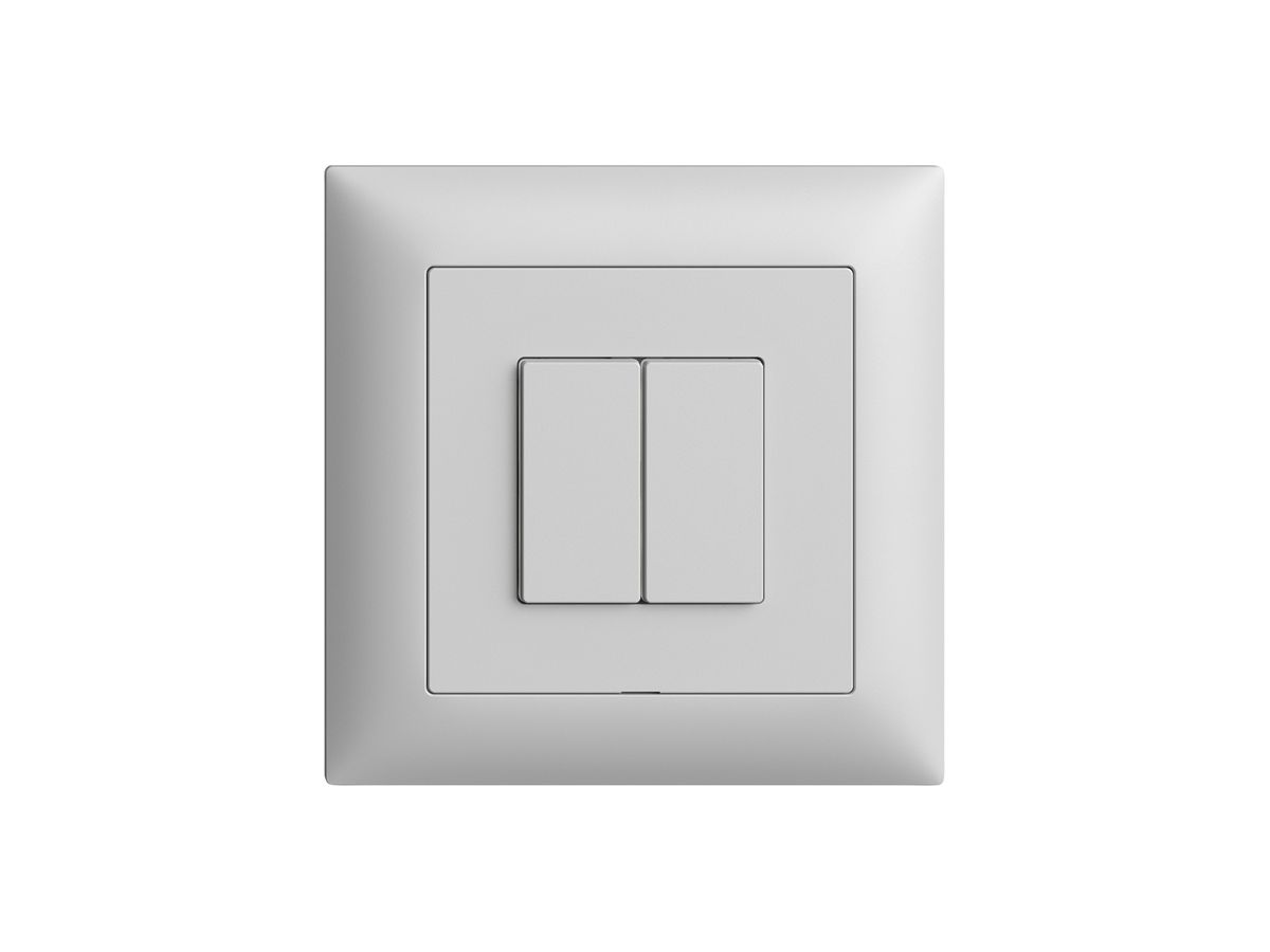 UP-Druckschalter EDIZIOdue Wiser m.Nebenstelle 2T 2B hellgrau