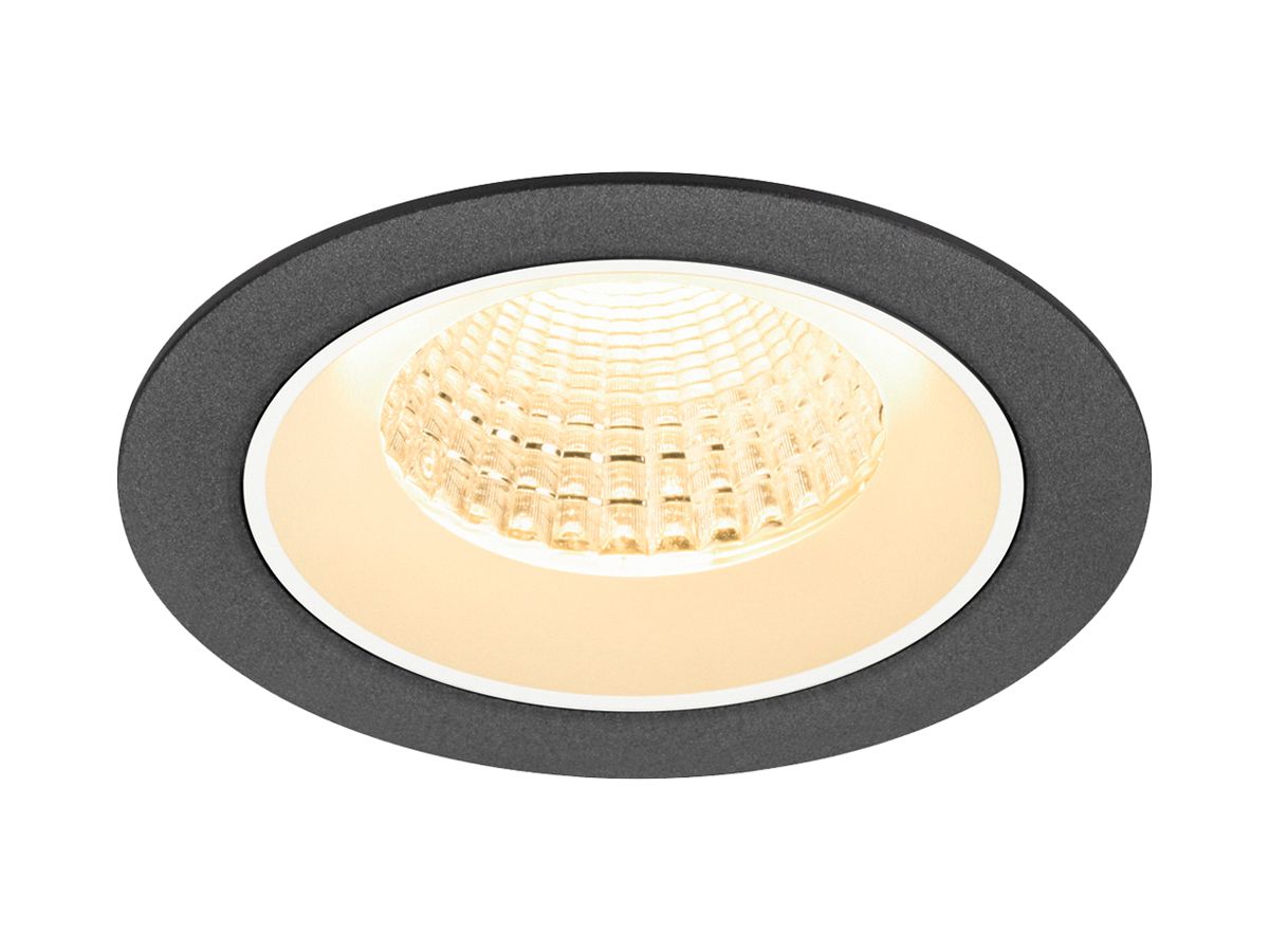 EB-LED-Deckenleuchte SLV NUMINOS M 12W 1800lm 3000K WB DALI DIM Ø105×68mm sz/ws