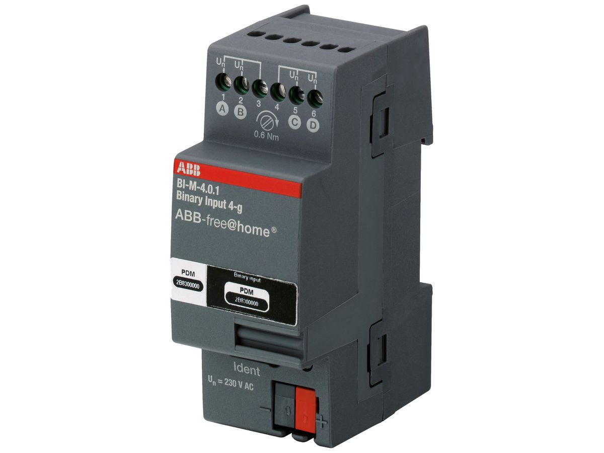 REG-Binäreingang ABB-free@home BI-M-4.230.1.1 4-Kanal 10…230V