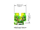 Durchgangsklemme WAGO 4mm² 2L grün/gelb
