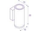 LED-Wandleuchte SLV ENOLA ROUND UP/DOWN M 19W 1680lm 3000/4000K IP65 anthrazit