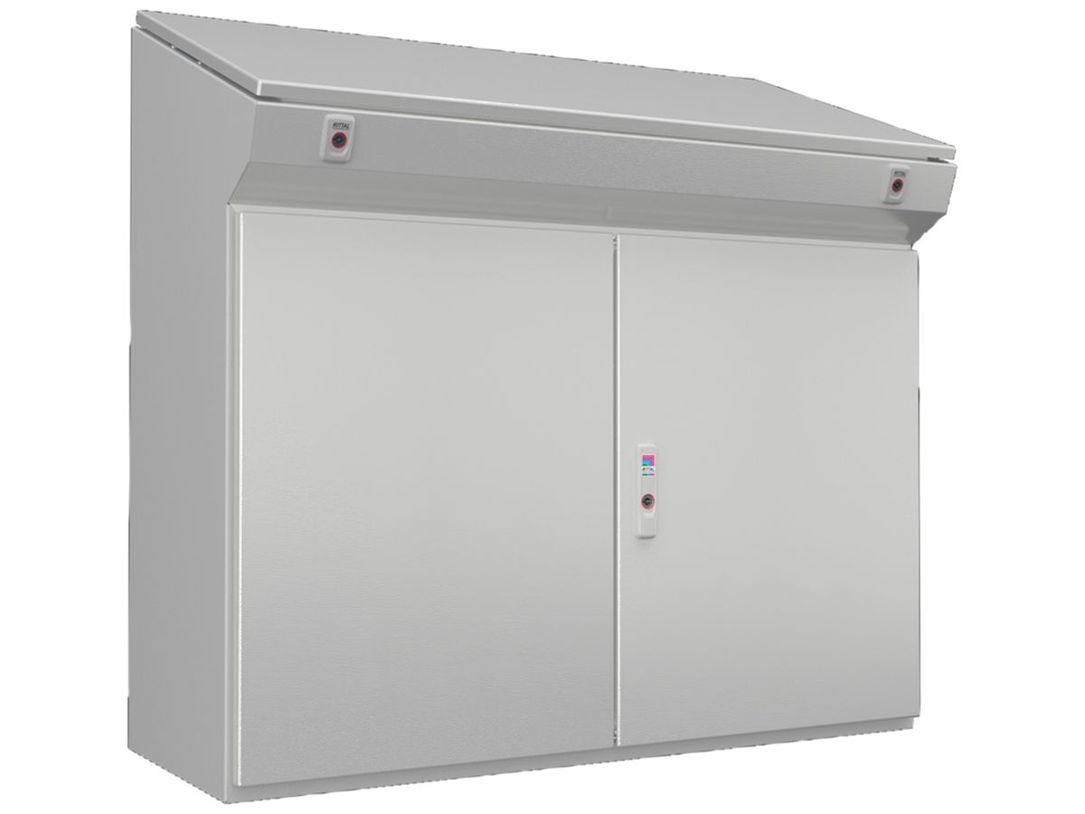 Standpult Rittal CX 1000×970×400mm Stahl 2×Tür grau IP55