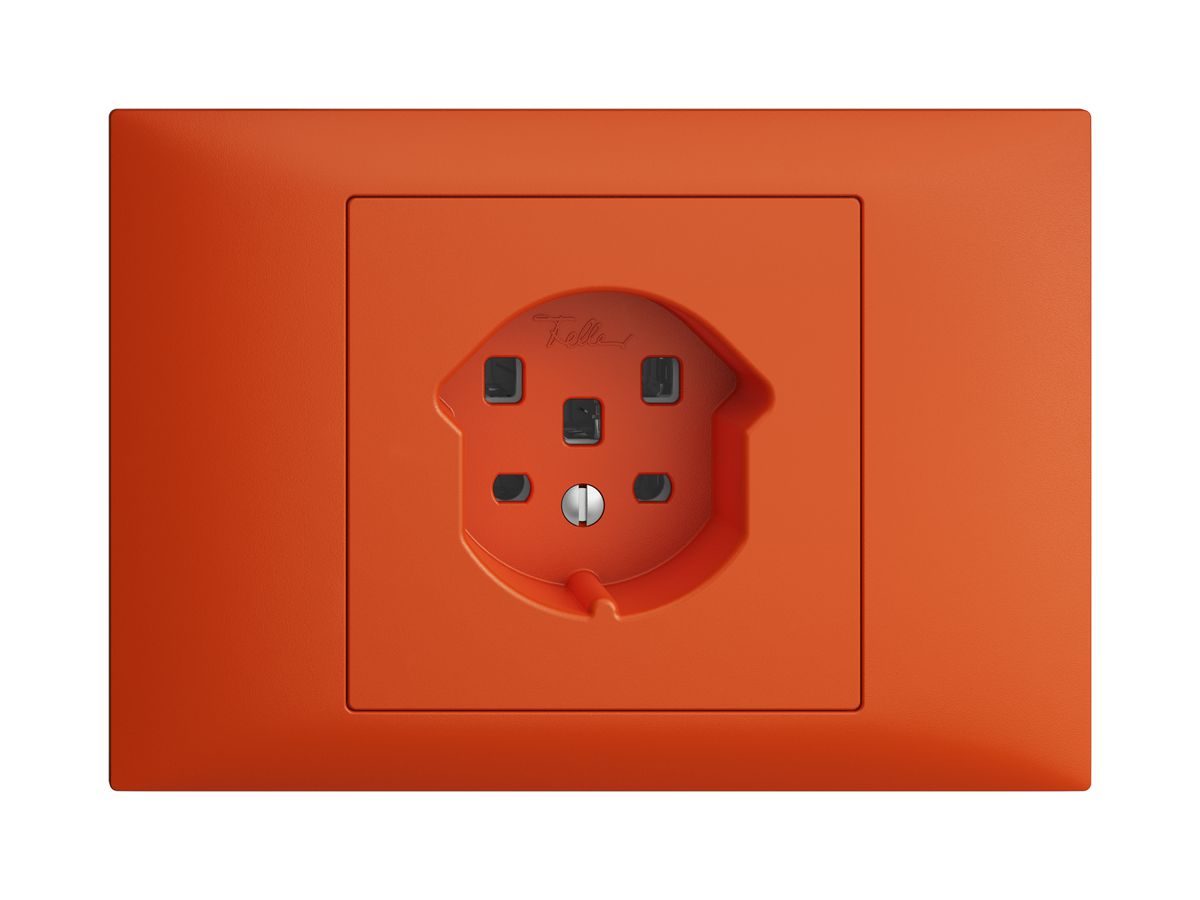 EB-Steckdose EDIZIOdue T25 16A orange, mit Steckklemmen