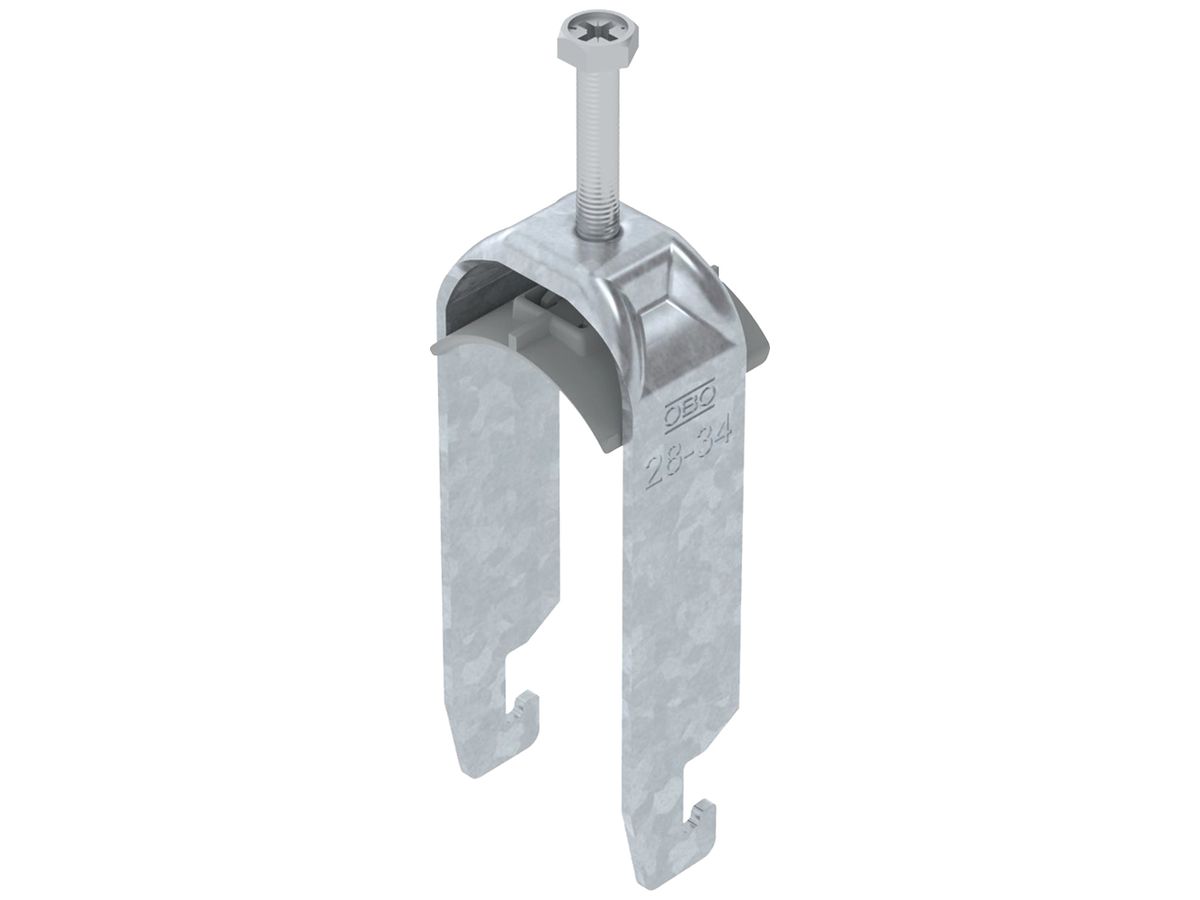 Schnellverleger BET 2056 U-Fuss Kunststoff 28…34mm 2×Kabel Stahl tfZn