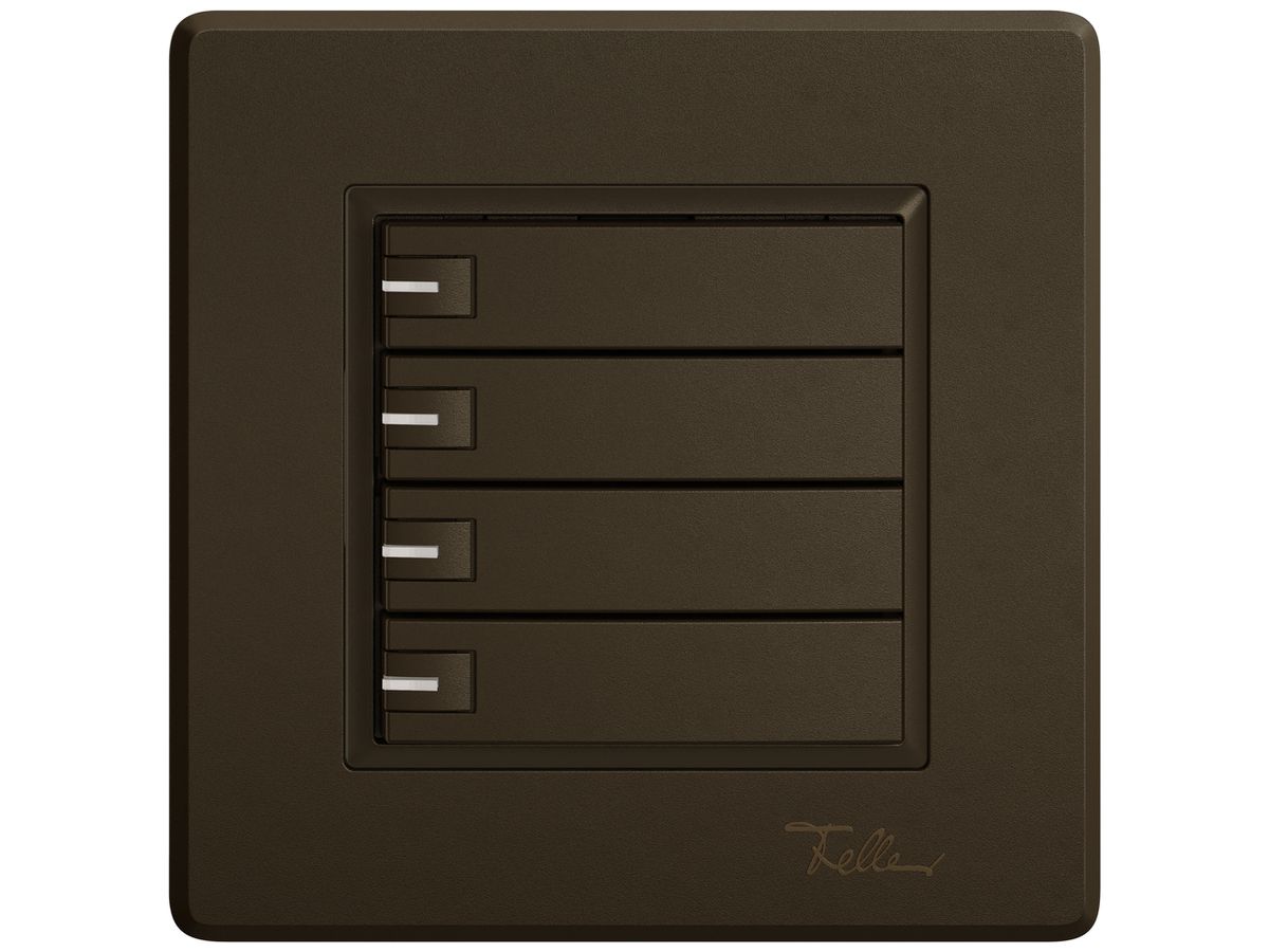 UP-KNX-Taster RGB EDIZIO.liv SNAPFIX® Temperaturfüh.RGB-LED 4×T 1-Tbed.br