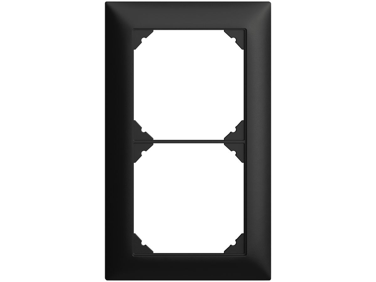 Abdeckrahmen EDIZIOdue 1×2 schwarz