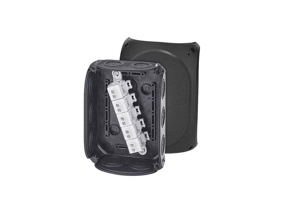 AP-Abzweigdose Gustav Hensel DK 1010 B 130×180×77mm Kunststoff IP66 schwarz