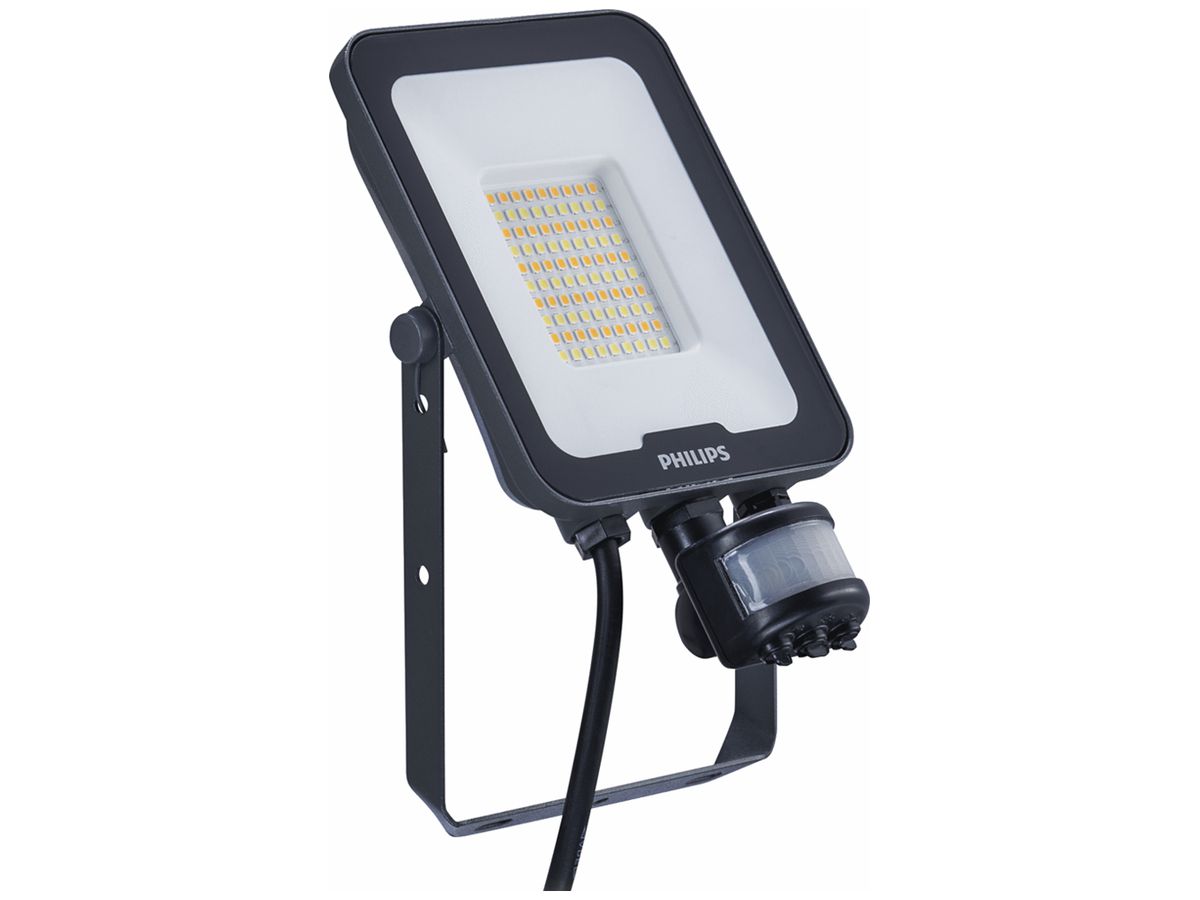 LED-Strahler Philips Ledinaire PIR SEN 30W 3600lm 830/840/865 IP65 110° 220×133