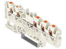 Durchgangs-Reihenklemme WAGO TOPJOB S 1.5mm² 24A Push-in 5×1 TH35 lichtgrau