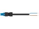 Anschlussleitung MIDI 2×1.5mm² 16A 250V 3m Cod.I Buchse-freie Ende blau Cca