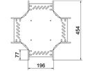 Kreuzstück BET RK 60×200mm Edelstahl A2 blank