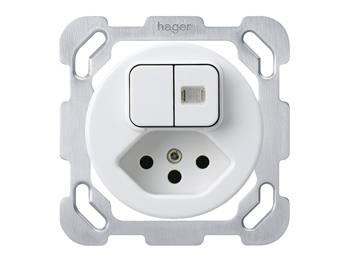 Einsatz zu UP-Leuchtkombination 1/3+3/1L+Typ 13 basico weiss 1 Linse