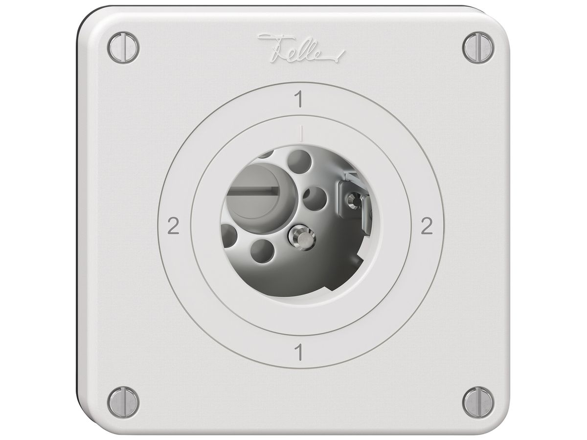 Schlüsselschalter NEVO SNAPFIX® Wechselschalter 16A 400V 2-1-2-1 ws