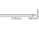 LED-Anbauleuchte LEDVANCE LN SF 32W 4384lm 840 IP44 DALI 1176mm weiss