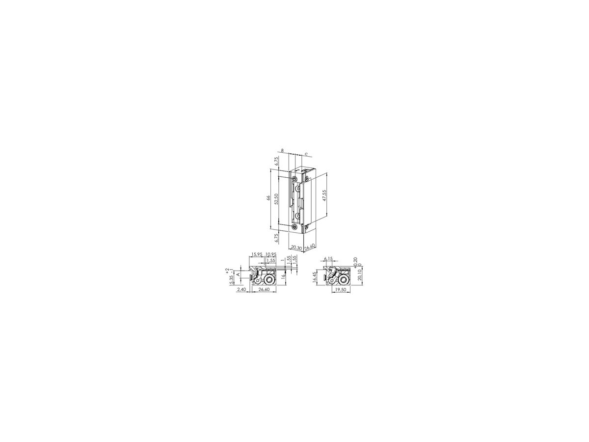 Feuerschutztüröffner BSW F3000-TL, 22…48VUC