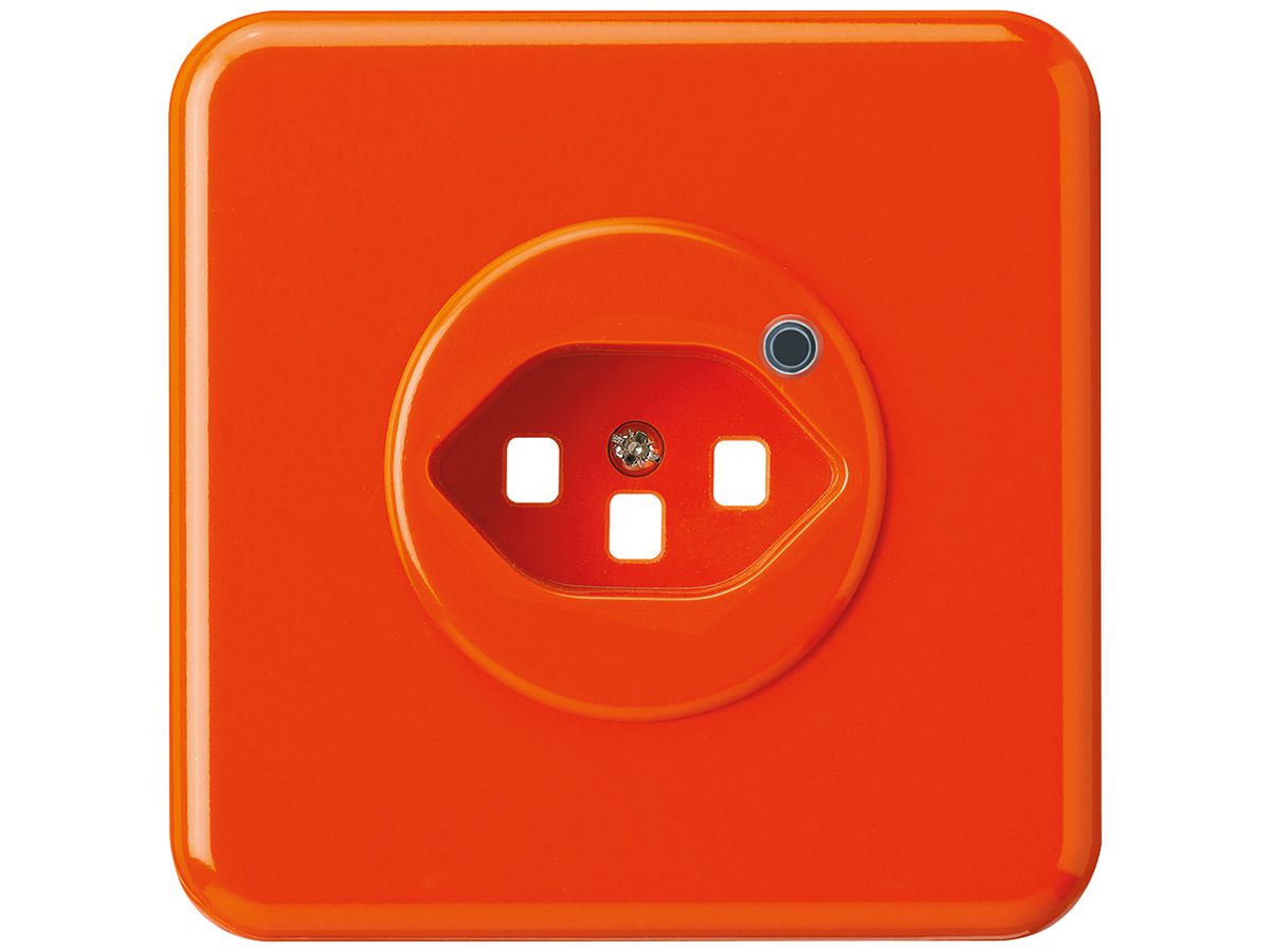 UP-Frontset zu Steckdose Hager basico 1×Typ 23 beleuchtet G orange