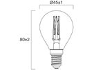 LED-Lampe Sylvania ToLEDo Vintage E14 3.5W 250lm 2000K DIM Ø45×80mm klar
