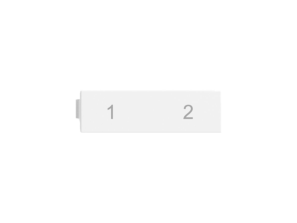 Bezeichnungsschild STANDARDdue 1-2, für Flachauslass, 10 Stk., weiss
