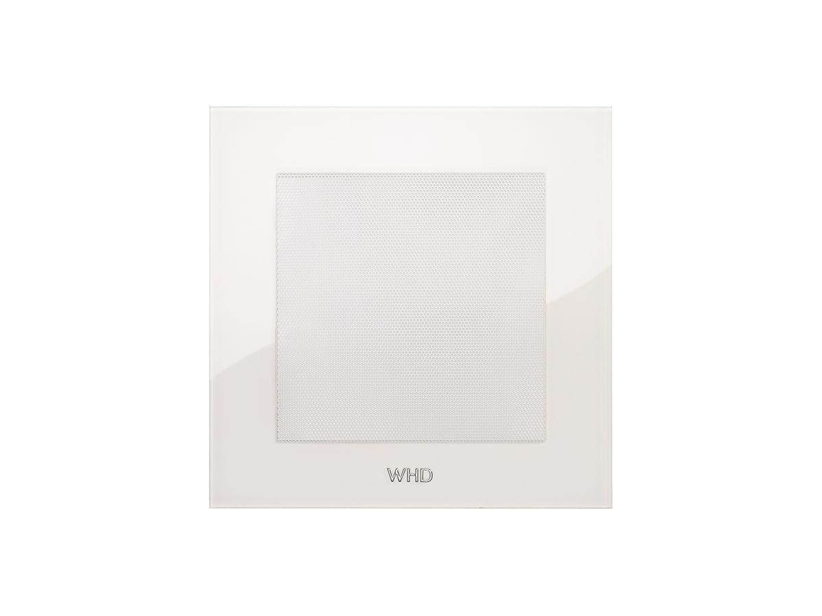 Blende Acrylglas quadratisch weiss, mit Gitter weiss für WHD L-S