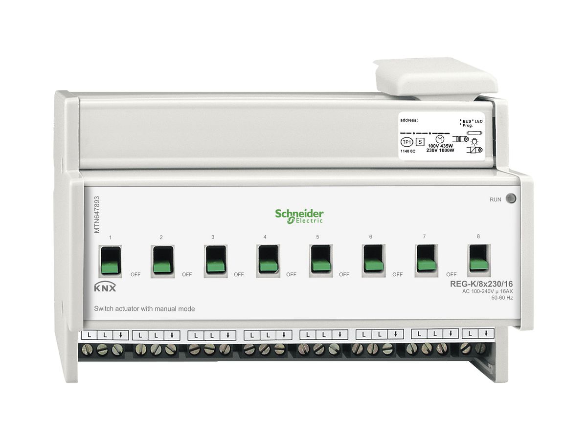 REG-Schaltaktor KNX Schneider Electric 8×230V MTN647893