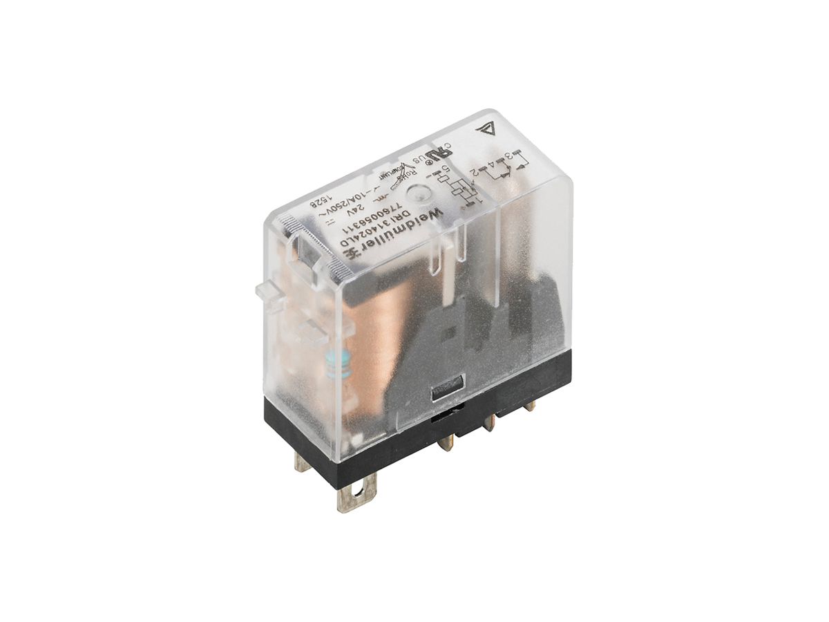 Relais WM DRI314024 1CO AgSnO2 21.6…26.4VDC 10A/250VAC
